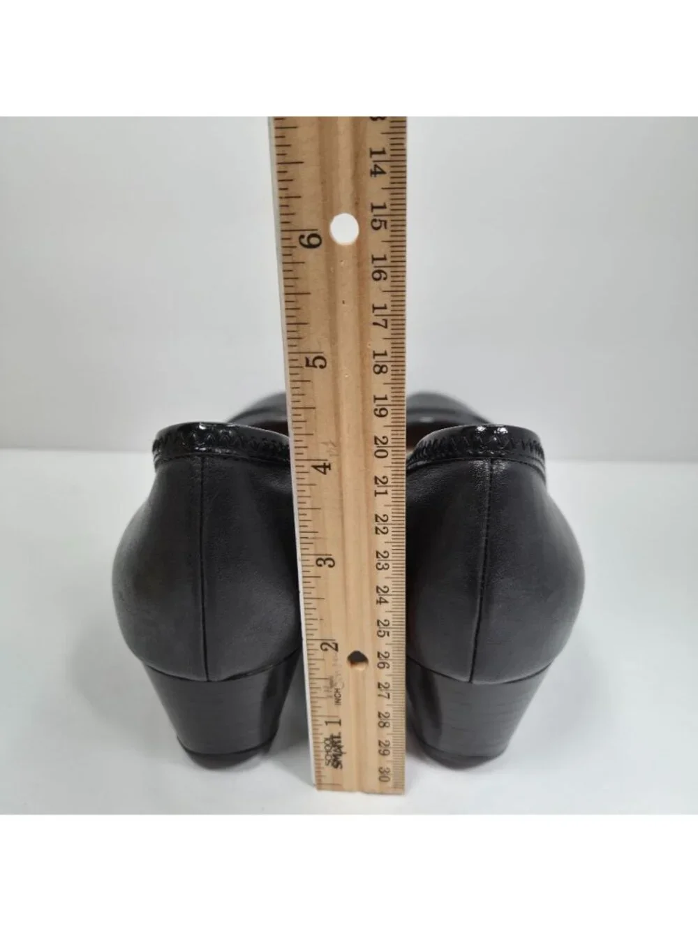 Cole Haan Women's Black Leather Wedge Slip On Pumps D38134 US Size 8B
